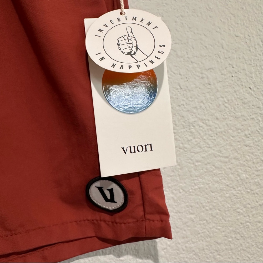 Vuori Women's Athletic Shorts in Rust Red - Picture 6 of 11